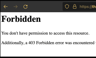 403 Permission Error Fix